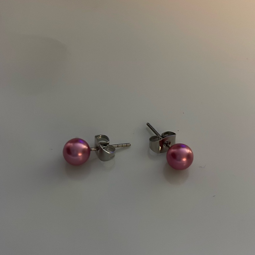 Dark pink studs